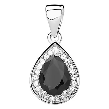 Přívěsek Olivie Stříbrný přívěsek s černým zirkonem 7097 Ag 925; ≤1,3 g.