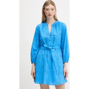 Dámské šaty Bavlněné šaty Desigual TOURS 25SWVW09 modrá 55X, vel. L