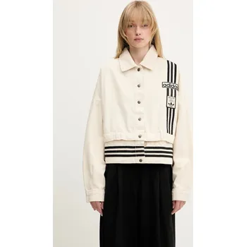 Pánské oblečení Džínová bunda adidas Originals Denim Track Top JD5617 béžová 12X, vel. M