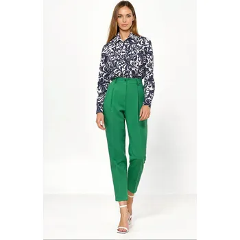 Dámské kalhoty Nife Dámské kalhoty typu balloon SD130 Barva: Zelená, Velikost: S