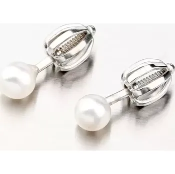 Náušnice Zlaté náušnice pecky s perlou 52GZ-3004B-SR