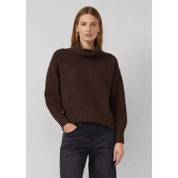 Dámské tričko s.Oliver pletený svetr s rolákovým límcem čokoládový Velikost: 38