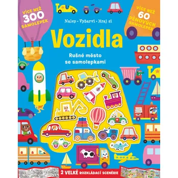 omalovánky Vozidla-Rušné město se samolepkami