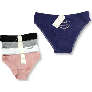 Kalhotky Dámské kalhotky OUNO hladké s nápisem Kiss.. č.: 6229 - 1 ks