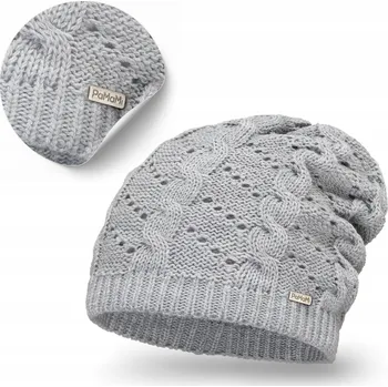 Čepice Zimní dámská Čepice "Smerfetka" prodloužená, módní šedá, podzimní PaMaMi