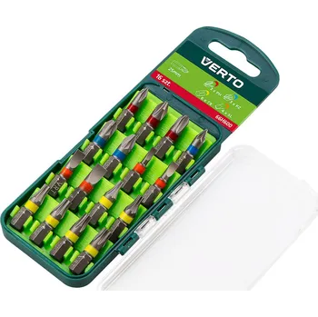 Bit VERTO Sada šroubovákových bitů 16 ks, 25 mm - 3 x PH, 3 x PZ, 4 x SL, 6 x TX
