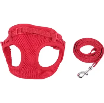 Postroj pro psa Postroj s vodítkem červený 30 - 50 cm