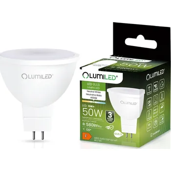 Žárovka LED žárovka GU5.3 Reflektor MR16 6W = 50W 580lm 4000K Neutrální bílá 120° 12V