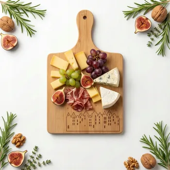 Kuchyňské prkénko PRKÉNKO NA KRÁJENÍ A SERVÍROVÁNÍ JÍDLA BAMBUSOVÉ PŘÍRODNÍ 30×20×1,5 CM