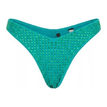 Dámské plavky GUESS SPODNÍ DÍL DÁMSKÝCH PLAVEK MODRÝ S KAMÍNKY