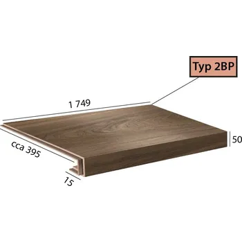 Schodiště Vinylové schody Brased Longline Step 2BP - 1085 Dub kouřový hnědý