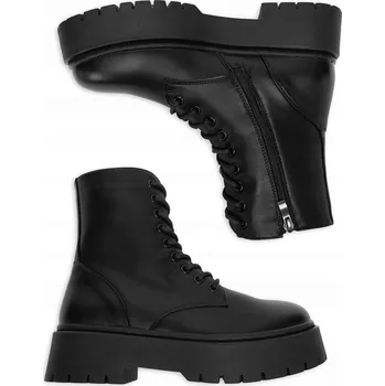 Dámské kozačky Deezee kotníkové boty dámské černé 13123-1-BLACK PU