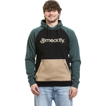 Pánské oblečení Pánská technická mikina Meatfly Gravel černá/béžová XL