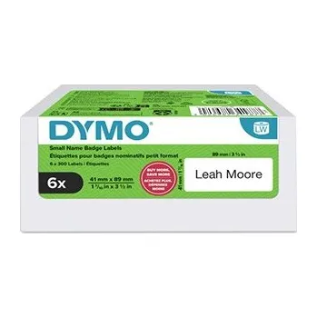 Kotouček do pokladny a tiskárny štítků Dymo 2234187, 89mm x 41mm, na jmenovky, snímatelné, bílé, originální papírové štítky, 6 x 300 ks