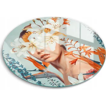 Kuchyňské prkénko Kuchyňské prkénko z prémiové kolekce s dekorativním motivem: Žena v květinách