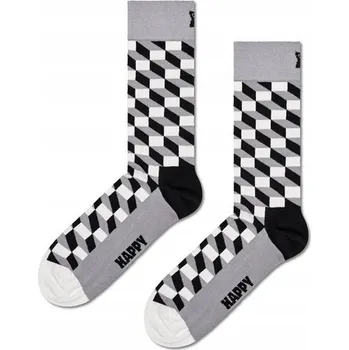 Pánské ponožky Ponožky unisex Happy Socks - šedé / plné optické 36-40