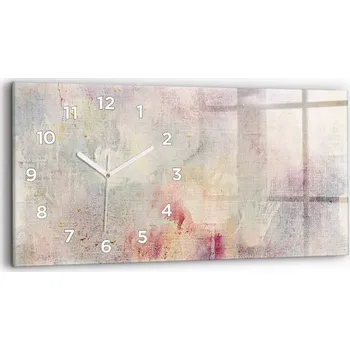 Hodiny Moderní skleněné nástěnné hodiny s potiskem 60x30 cm Malovaná abstrakce