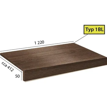 Schodiště Vinylové schody BRASED Ecoline Step 1BL - 9554 Dub bush kouřový