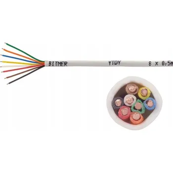 elektrický kabel Alarmový a domovní kabel YTDY 8x0,5 Bitner LA0004