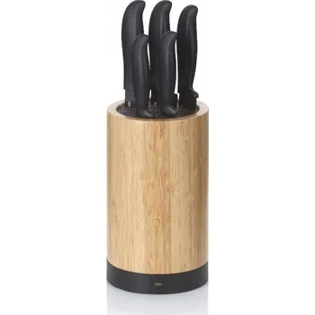 Sada 5 nožů v bloku, 6dílná, černý bambus Acida KELA