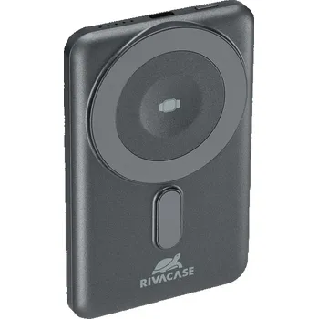 Powerbanka Riva Power VA2607 Magsafe Qi 5000mAh bezdrátová powerbanka 15W + QC/PD 20W + iWatch, černá