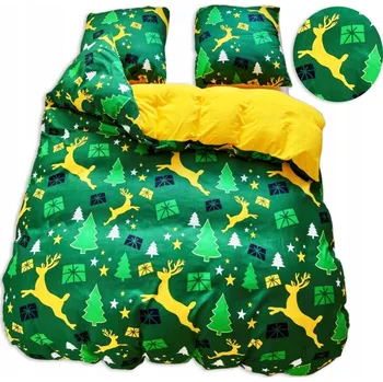 Povlečení GierekHoff Vánoční červené 200 x 220 cm zipový uzávěr