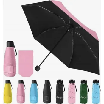 Deštník VILCOON manuální skládací deštník s pouzdrem, růžový