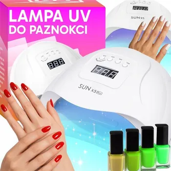UV lampa na nehty LAMPA NA NEHTY SUN X5 MAX UV LED PRO HYBRIDNÍ GELY SILNÁ 80W LCD