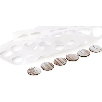 Nádoba na pečení SILIKOMART SILIKONOVÁ ŠABLONA NA ČOKOLÁDU - KOLEČKO pr.3cm 42ks