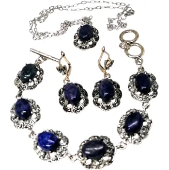 Souprava šperků Lapis lazuli sada šperků z bižuterie