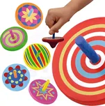 VIGA Dřevěná káča 5 x 5 cm mix barev