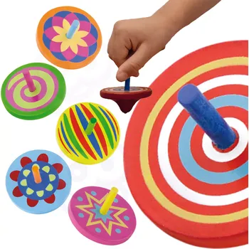 Dřevěná hračka VIGA Dřevěná káča 5 x 5 cm mix barev