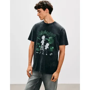 Sinsay - Bavlněné comfort tričko Rick & Morty - černá - 621EY-99X - 621EY-99X-XL