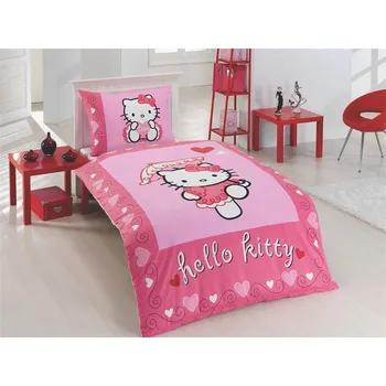 Povlečení Matějovský Hello Kitty Moulin Rouge 130 x 90, 40 x 60 cm zipový uzávěr