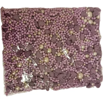 Jedlá dekorace na dort K Decor Cukrové zdobení Valentýnské 50g (více variant) Barva: Fialové