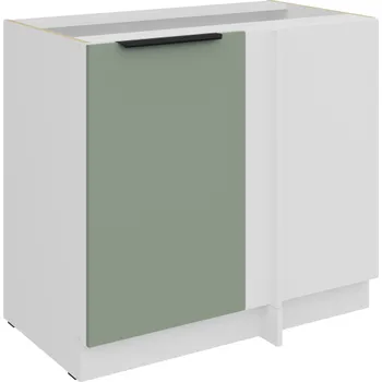 Kuchyňská skříňka 105 ND 1F BB, Spodní rohová kuchyňská skříňka Aria aquamarine /bílá