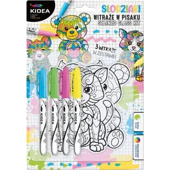 plyšák KIDEA Vitráže v fixu MEDVÍDCI 26x18 cm