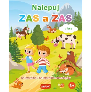 omalovánky Nalepuj zas a zas-V lese