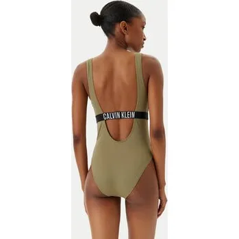 Dámské plavky Calvin Klein Swimwear Jednodílné plavky KW0KW02746 Zelená M