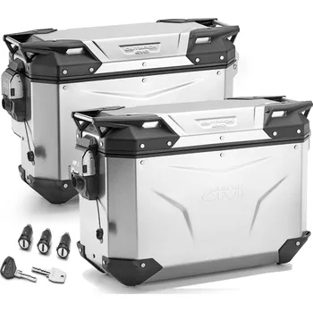 Motodoplněk Givi OBKEV44AL+OBKEVS40AR EVO SMART Boční hliníkové kufry (sada levý kufr 44L + pravý kufr 40L+ zámky)