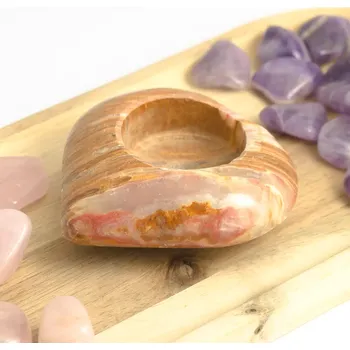 Svícen zelený onyx srdce – Srdce plné klidu