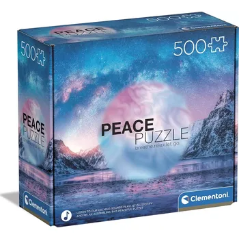 puzzle 500 dílků clementoni peace collection light blue