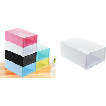 Botník Skládací plastová krabice na boty 32x21x12 cm MIX BAREV