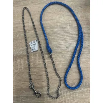 Vodítko pro psa Vodítko řetízkové mamá plemena 120-130cm Barva: Modrá