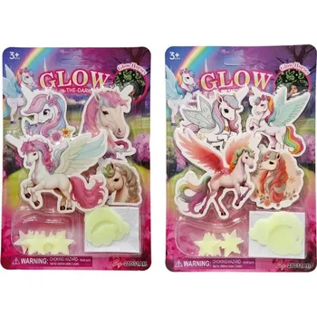 Světélkující nástěnné dekorace JEDNOROŻEC v blistru 25x16,5 cm