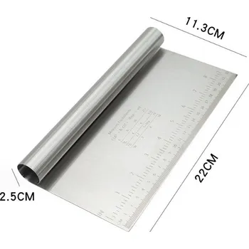 Kuchyňský nůž Kovová špachtle, nůž na sekání, cukrářské nářadí s odměrkou 22 x 11 x 2,5 cm