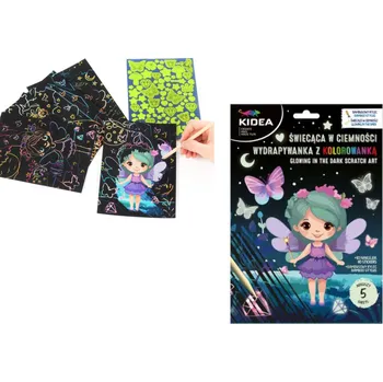 omalovánky KIDEA Scratchbook s omalovánkami svítícími ve tmě MAGIC