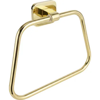Držák na ručník Rea Nico, koupelnový věšák na ručníky, zlatá lesklá, REA-88081