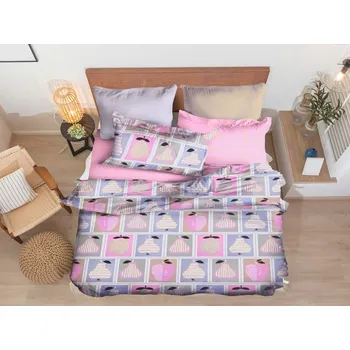 Povlečení Textilomanie Fruits šedé 2 ks 80 x 80 cm | 200 x 220 cm zip