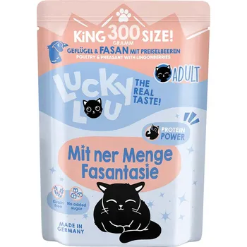 Krmivo pro kočku Lucky Lou Lifestage Adult drůbež a bažant 6 × 300 g